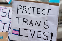 Protect Trans Lives sign Protect Trans Lives sign